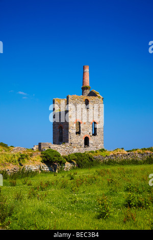 Bleibt der Levante Tin Mine in der Nähe von Pendeen, Cornwall, England, UK Stockfoto