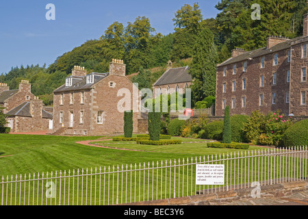 Robert Owen Haus, New Lanark Welterbe-Aufstellungsort, Lanarkshire, Schottland, September 2009 Stockfoto