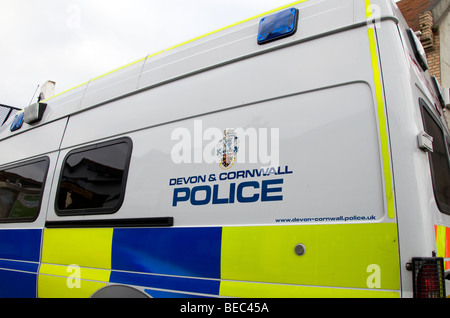 Devon und Cornwall Polizei van, Devon, Cornwall, Polizei, Polizei van, Gemeinschaft, Kriminalität, Polizei, Support, UK, Unfällen und Katastrophen, Verhaftung, Hilfe, Stockfoto