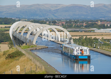 Falkirk Wheel, Boot, Central Region, Schottland, Großbritannien Stockfoto