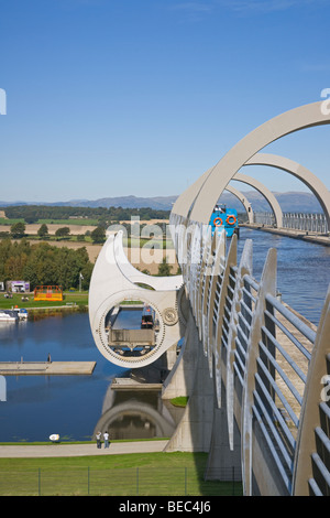 Falkirk Wheel, Boot, Region, Zentralschottland, September 2009 Stockfoto