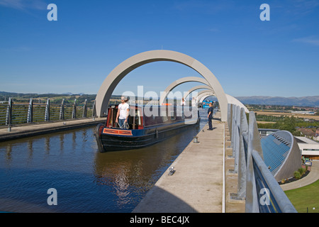 Falkirk Wheel, Boot, Region, Zentralschottland, September 2009 Stockfoto