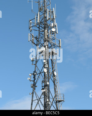 Mobilfunk-Basisstation in Perthshire Schottland. Stockfoto