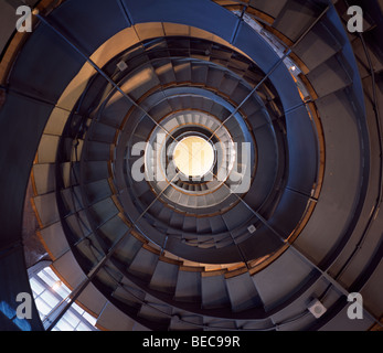 Wendeltreppe in das alte Gebäude der Zeitung "Glasgow Herald", entworfen von Charles Rennie Mackintosh, Stockfoto