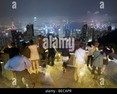 Blick vom Victoria Peak, Hong Kong Island, Hongkong, China, Asien Stockfoto