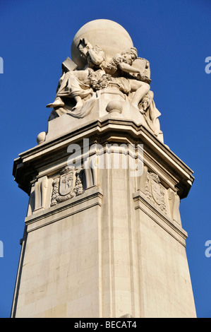 Miguel de Cervantes auf der Plaza España, Madrid, Spanien, Iberische Halbinsel, Europa-Denkmal Stockfoto
