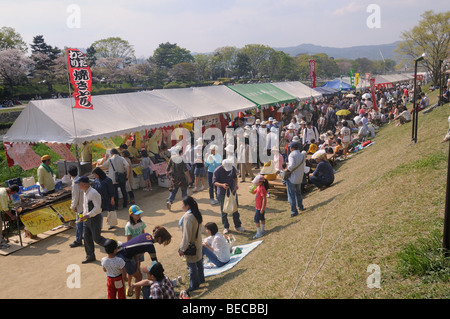 Kirschblütenfest am Fluss Kamo, Kyoto, Japan, Südostasien, Asien Stockfoto