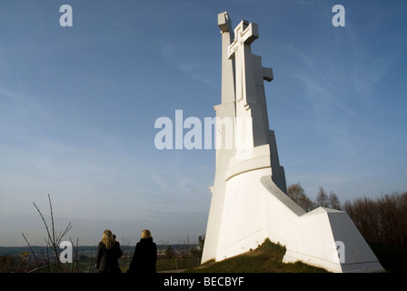 Drei Kreuze Hill, Vilnius, Litauen. Stockfoto