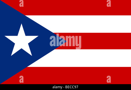 Flagge von Puerto Rico zu winken Stockfoto