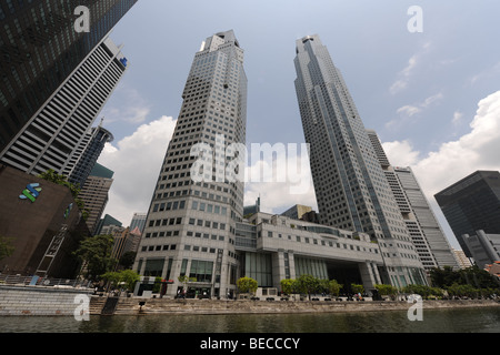 CBD und Bankenviertel einschließlich der Standard Chartered Bank, Singapur Stockfoto