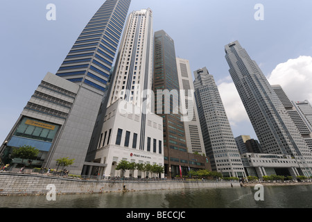 Skyline der Stadt, einschließlich Maybank und Bank of China, Singapur Stockfoto