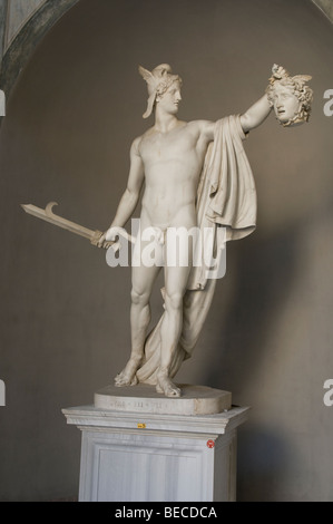 Statue des Perseus mit dem Kopf des Medusa.Vatican Stockfoto