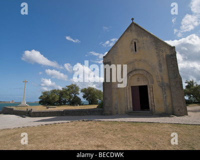 Rocamadour Kapelle politisierte Kirchlein St. Vaast la Hougue, Normandie, Frankreich Stockfoto