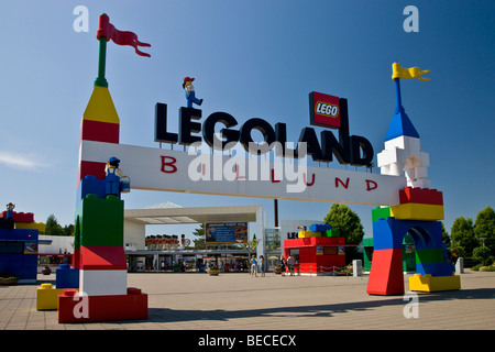 Das Tor im Legoland Park, Dänemark Stockfoto