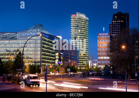 Potsdamer Platz, Potsdamer Platz, mit BahnTower und dem Sony Center, Berlin, Deutschland, Europa Stockfoto