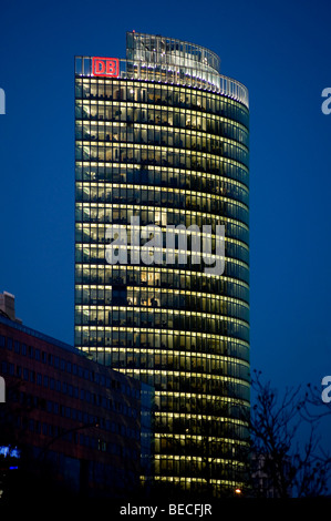 Turm der Deutschen Bahn, BahnTower am Potsdamer Platz, Potsdamer Platz, Berlin, Deutschland, Europa Stockfoto