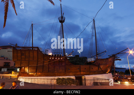 Replik der Columbus Schiff Santa Maria, Santa Cruz De La Palma, La Palma, Kanarische Inseln, Spanien Stockfoto