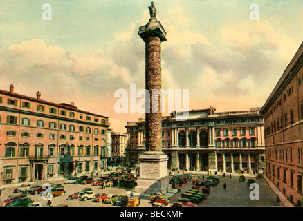 Historische Aufnahme um 1930, Spalte von Marcus Aurelius, Piazza Colonna, Rom, Latium, Italien, Europa Stockfoto