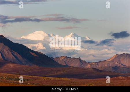 Mt. McKinley aus Denali Straße in Herbst, Alaska, USA, Nordamerika Stockfoto