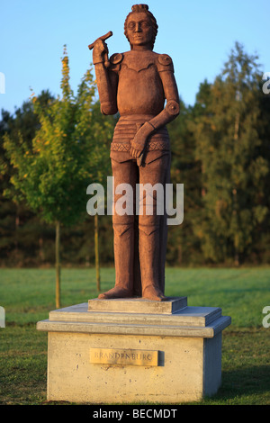Roland-Statue von Roland Stadt Brandenburg in der Rolandpark Belgern, Nordsachsen, Sachsen, Deutschland, Europa Stockfoto