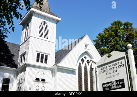 United Methodist Church in West Falmouth, Cape Cod, Massachusetts gegründet 1897 Stockfoto