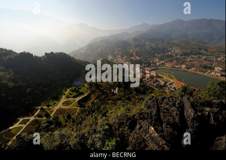 Berg-Landschaft, Sapa, Nord-Vietnam, Südostasien Stockfoto