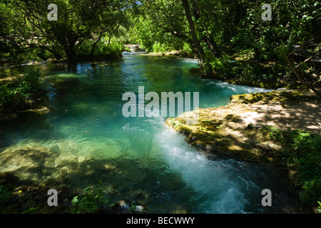 Ruhigen Gewässer, Krka Nationalpark, Dalmatien, Kroatien, Europa Stockfoto