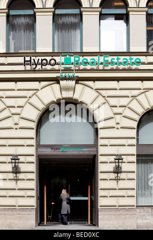 Sitz der Hypo Real Estate Bank AG, Außenansicht, München, Bayern, Deutschland, Europa Stockfoto