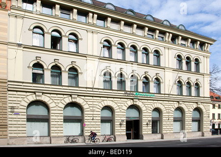 Sitz der Hypo Real Estate Bank AG, Außenansicht, München, Bayern, Deutschland, Europa Stockfoto