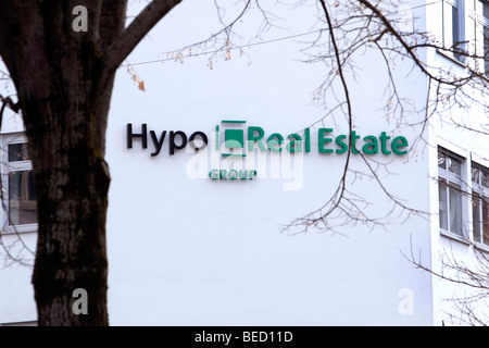 Sitz der Hypo Real Estate Bank AG, Außenansicht, München, Bayern, Deutschland, Europa Stockfoto