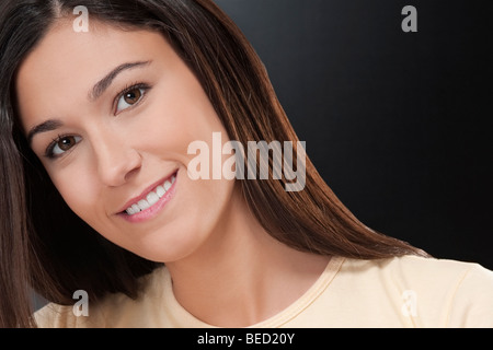 Porträt einer Frau, Lächeln Stockfoto
