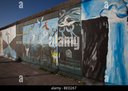 Berlin, Deutschland - East Side Gallery - Überbleibsel des alten Berliner Mauer Stockfoto
