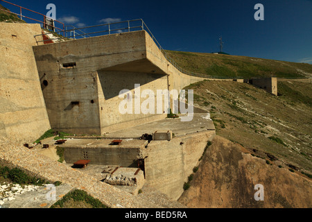 Die hohe ab Rocket Test-Site. Die Nadeln, Isle Of Wight, England, UK. Stockfoto