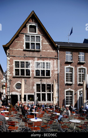 Historisches Gebäude in der Altstadt, Im Hof, Aachen, Nordrhein-Westfalen, Deutschland, Europa Stockfoto