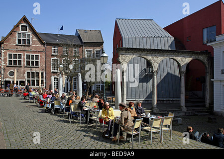 Historisches Gebäude in der Altstadt, Im Hof, Aachen, Nordrhein-Westfalen, Deutschland, Europa Stockfoto