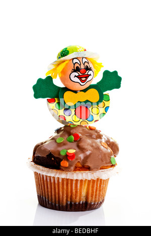 Karneval-Figur auf einen muffin Stockfoto