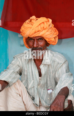 Indischer Mann, Bundi, Rajasthan, Indien, Asien Soth Stockfoto