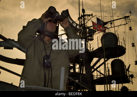 Ein Blick an Bord der türkischen Kriegsschiff TCG Cezayirli Gazi Hasan Pasa (A-579) Stockfoto