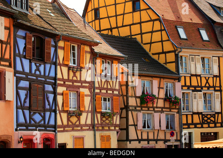 STADT ZENTRUM VON COLMAR, ELSASS, FRANKREICH Stockfoto