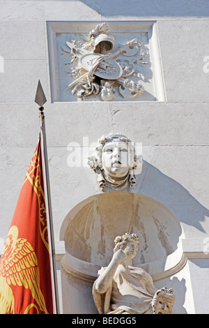 Wappen des Teatro Fenice / Teatro La Fenice, Venedig, Italien Stockfoto