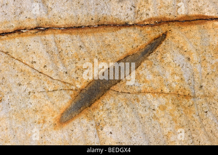 Felsformationen aus Sandstein in Northumberland UK Stockfoto