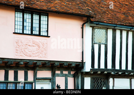 Halbe Fachwerkhäuser Lavenham Suffolk England Stockfoto