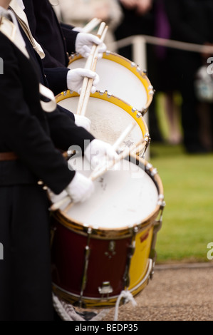 Marching Band-Schlagzeuger Stockfoto