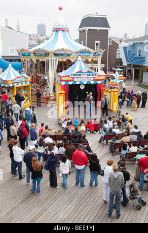 Kinder Show am Pier 39 in San Francisco, USA Stockfoto