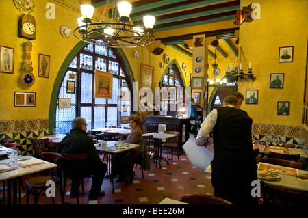 Cafe-Restaurant El Quatre Gats Barcelona. Katalonien, Spanien Stockfoto