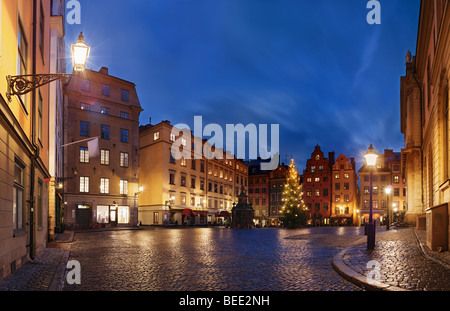 Stortorget (The Big Square) in Gamla Stan, die Altstadt mitten in Stockholm, Schweden. Stockfoto