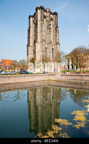 Monstertoren, die fragmentarische Kirche Turm von St. Lievens Kirche in Zierikzee / Holland Stockfoto