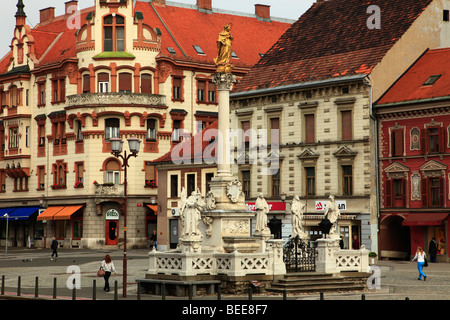 Slowenien, Maribor, Hauptplatz, Pest Denkmal Stockfoto