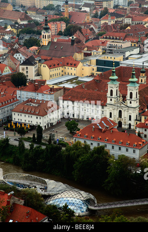 Österreich, Steiermark, Graz, allgemeine Luftbild panorama Stockfoto