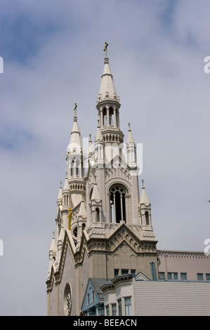 CA San Francisco, North Beach. St. Peter und St. Paul Kirche Foto Copyright Lee Foster. casanf16639 Stockfoto